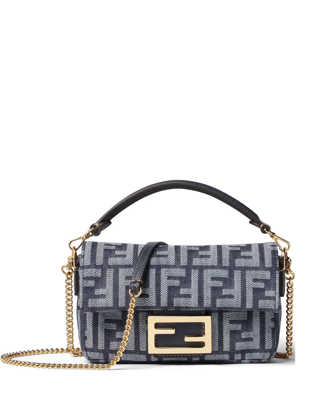 FENDI mini Baguette® chain tote bag - Blu