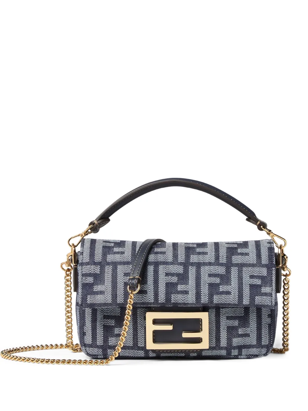 FENDI mini Baguette® chain tote bag - Blu