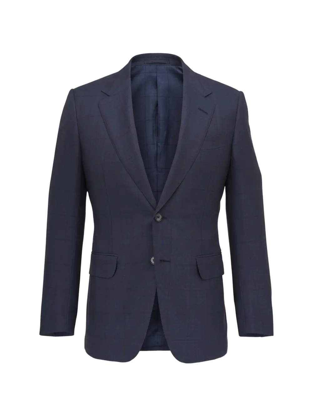 Zegna checked single-breasted suit - Blu