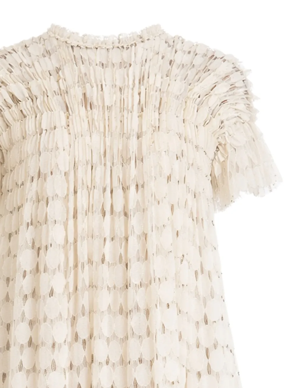 Ulla Johnson Layla mini-jurk met ruches Beige