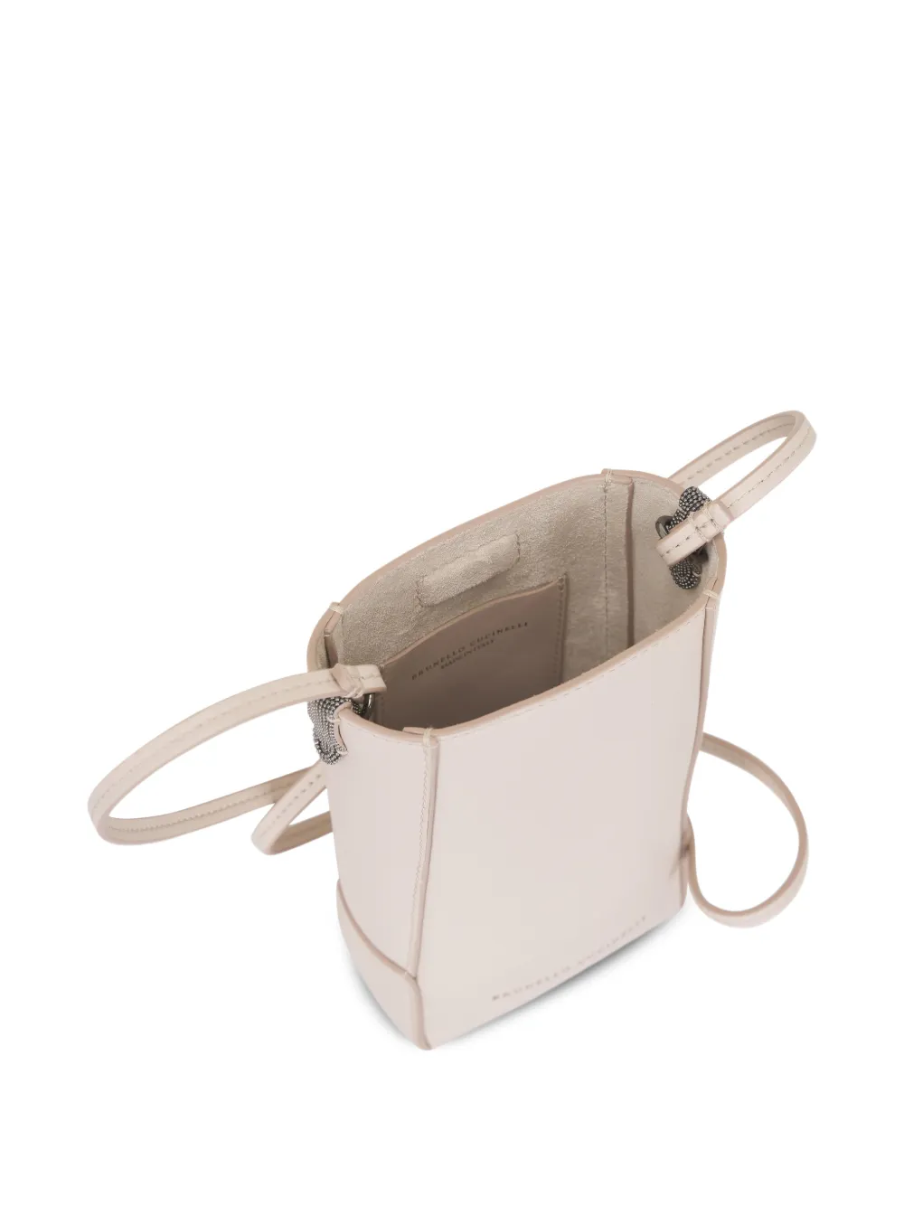 Brunello Cucinelli Leren crossbodytas Beige