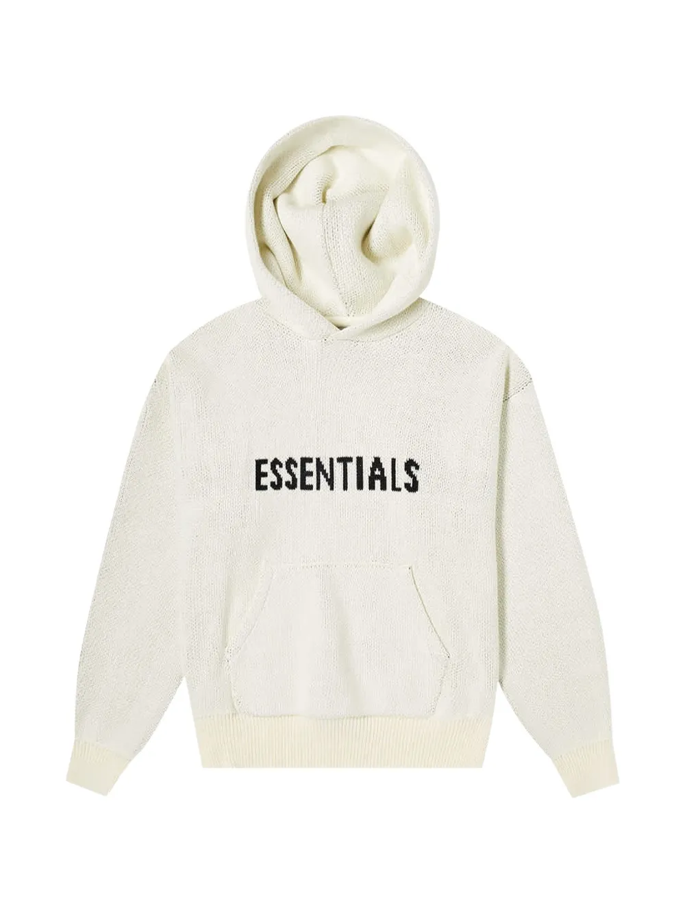FEAR OF GOD ESSENTIALS Knitted Hoodie | Neutrals | FARFETCH UK
