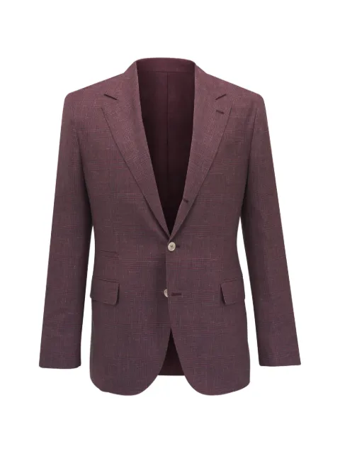 Brunello Cucinelli plaid notched jacket