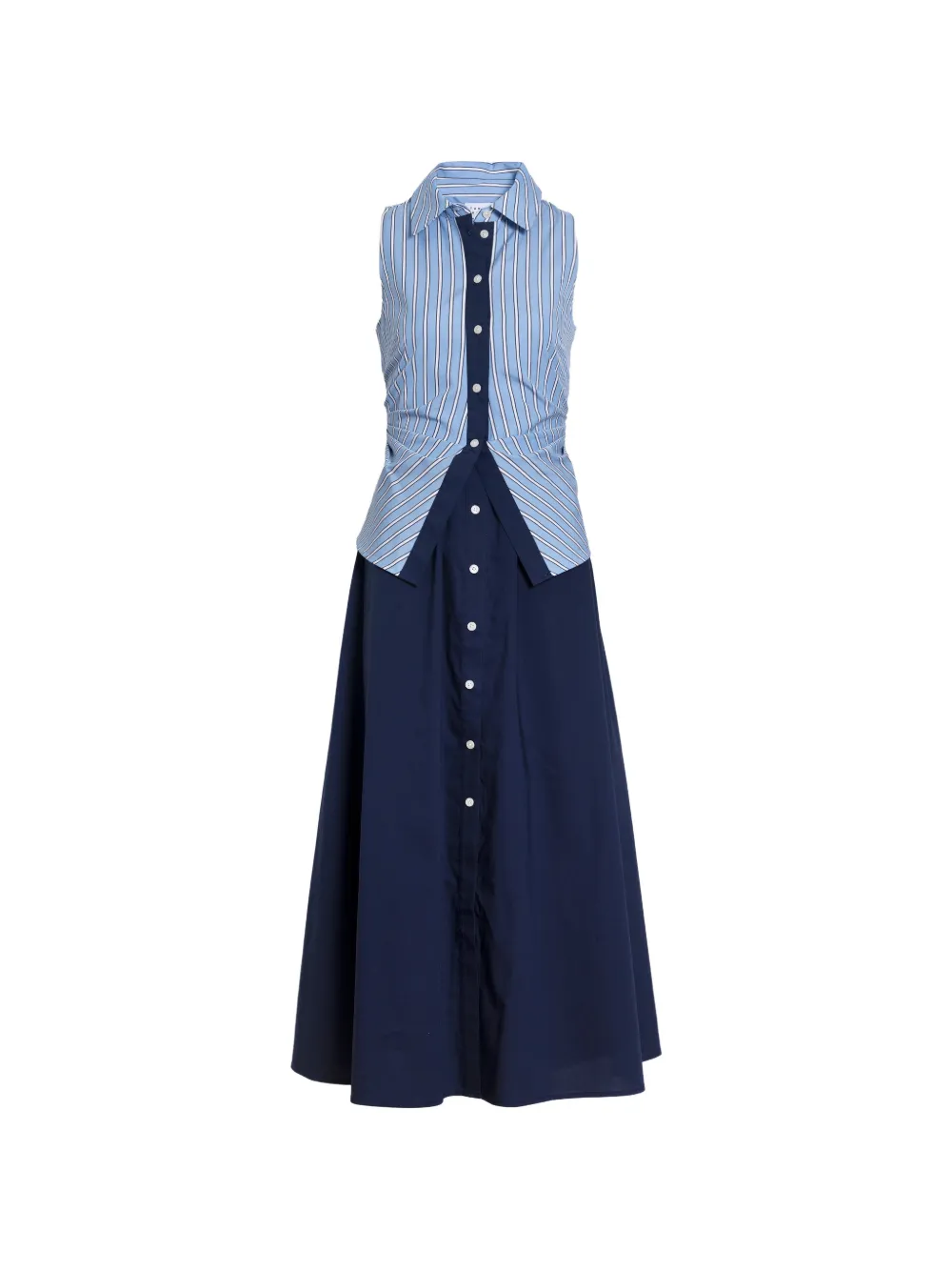 Tanya Taylor Hannah striped midi dress - Blu