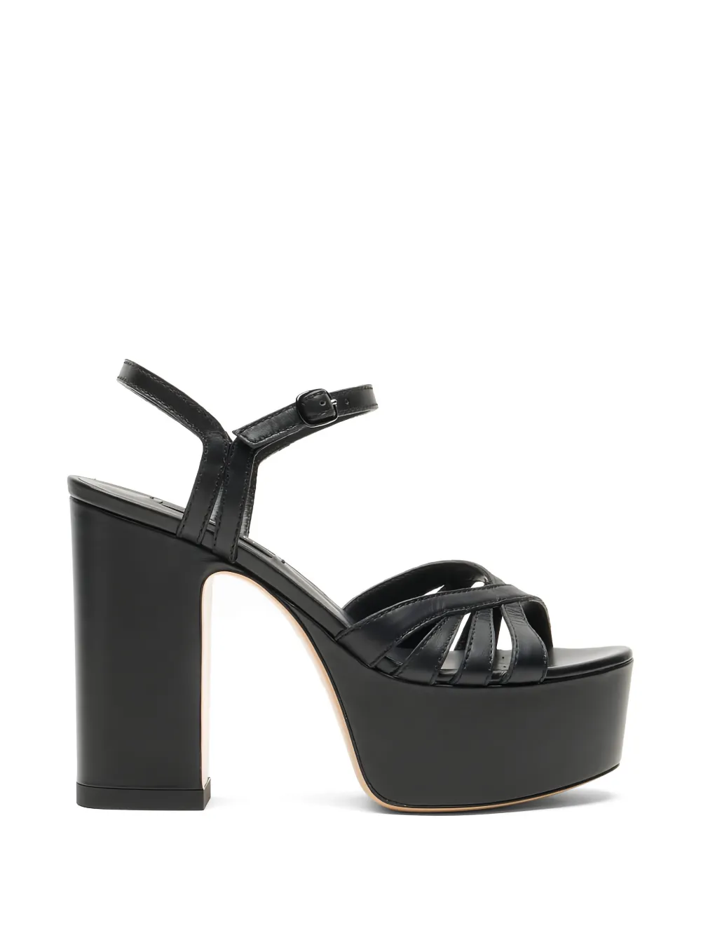 Casadei Elsa platform strap sandals Zwart