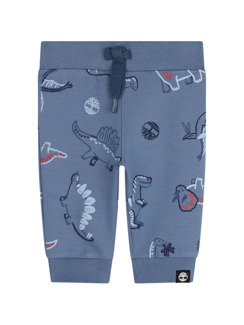 Timberland Kids dinosaur-print tracksuit bottoms - Blu