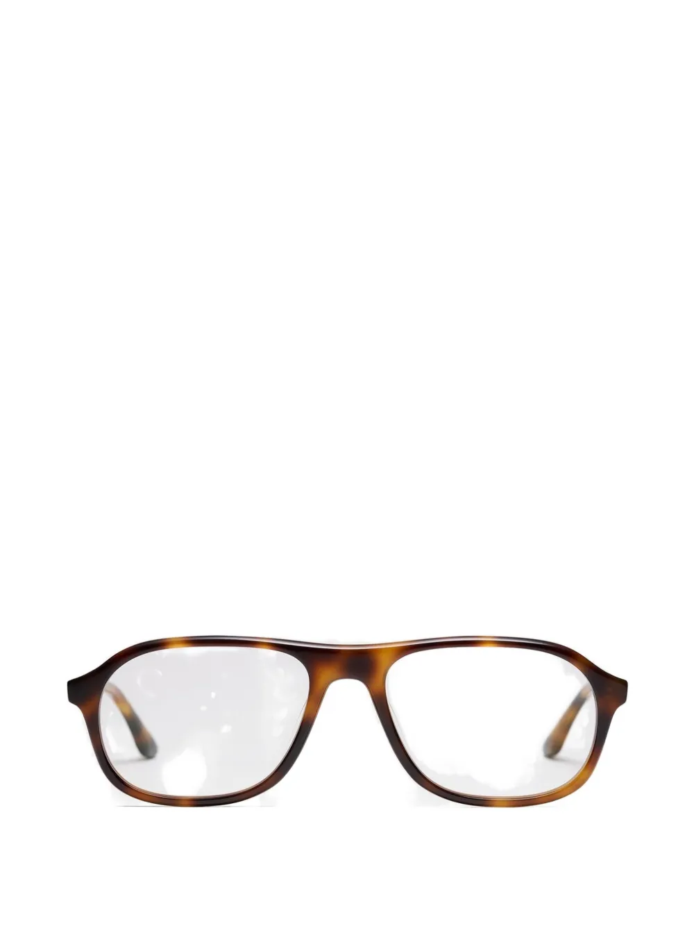 Peter And May Paul geometric-frame glasses - Marrone