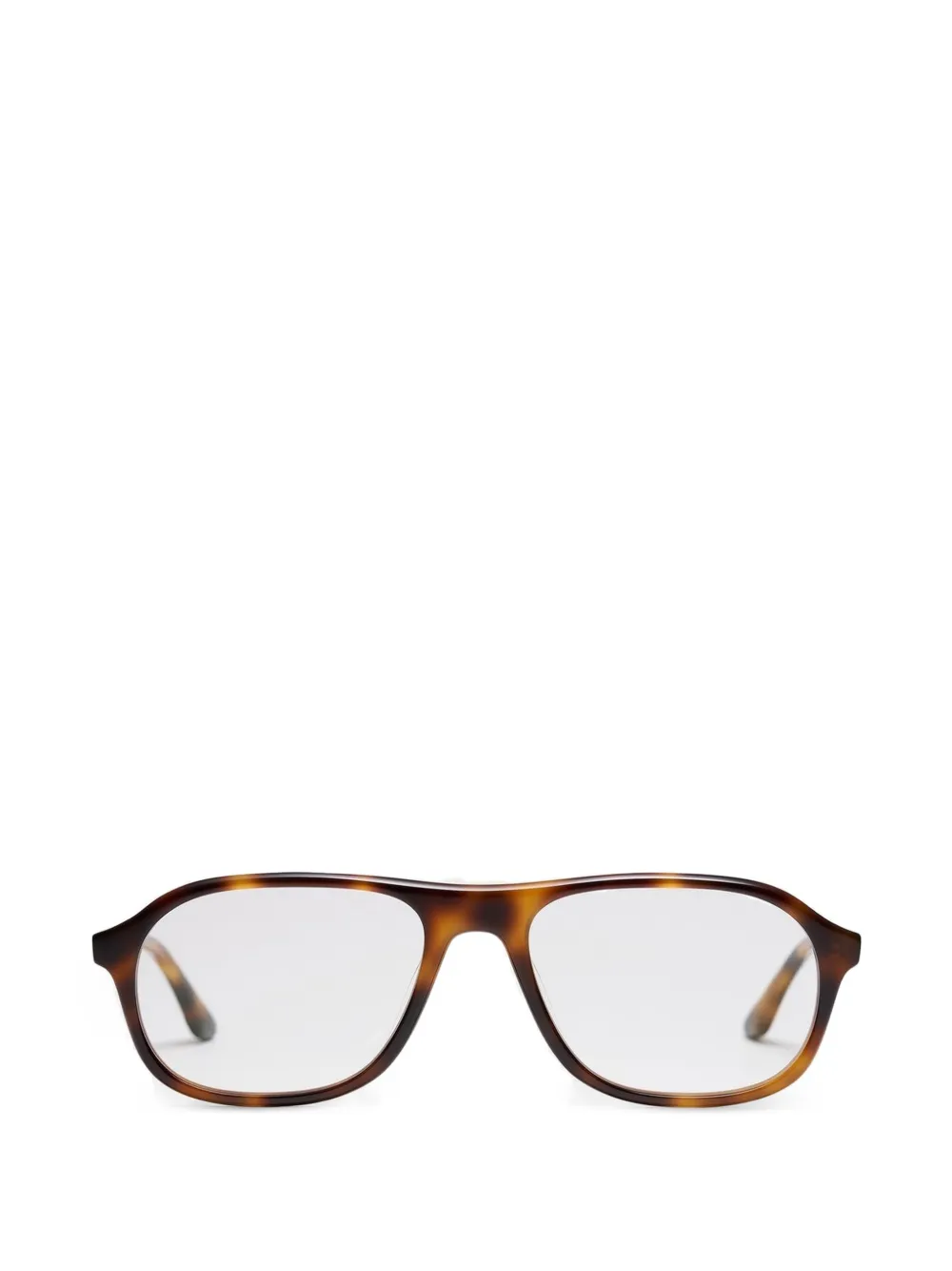 Peter And May Paul geometric-frame glasses - Marrone