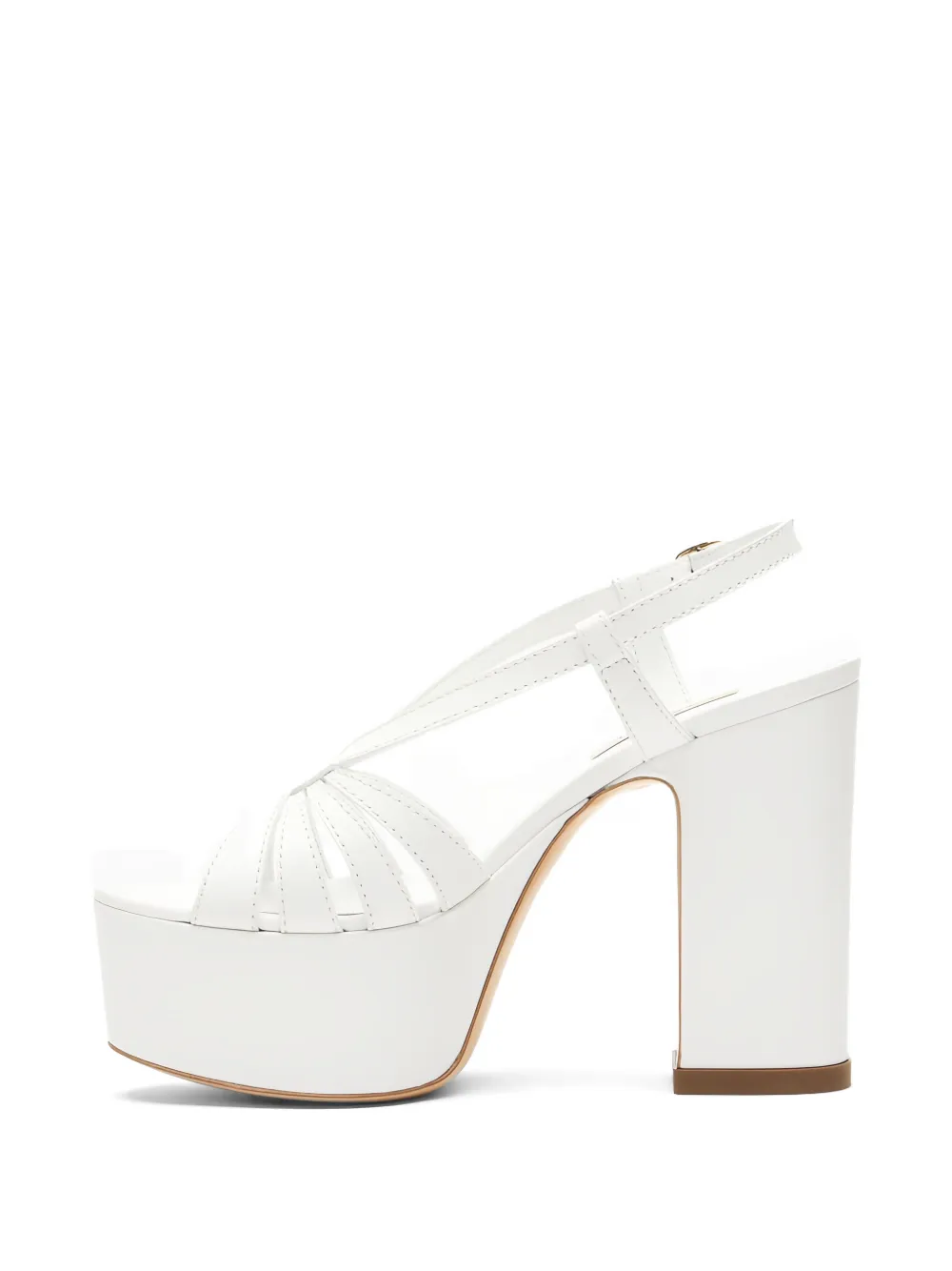 Casadei Elsa platform strap sandals Wit