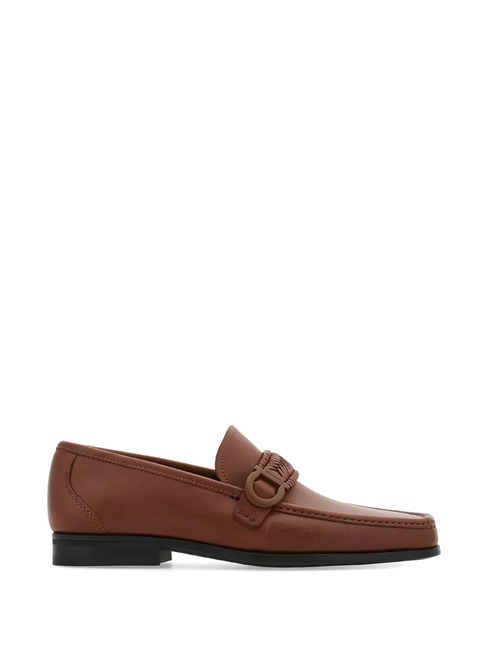 Ferragamo braided-detail loafers - Braun