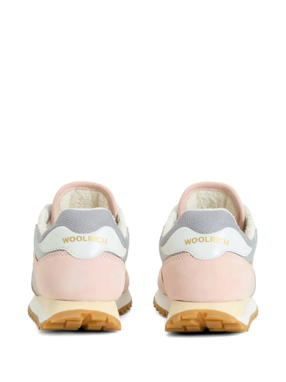 Woolrich leather suede gravel sneakers Roze