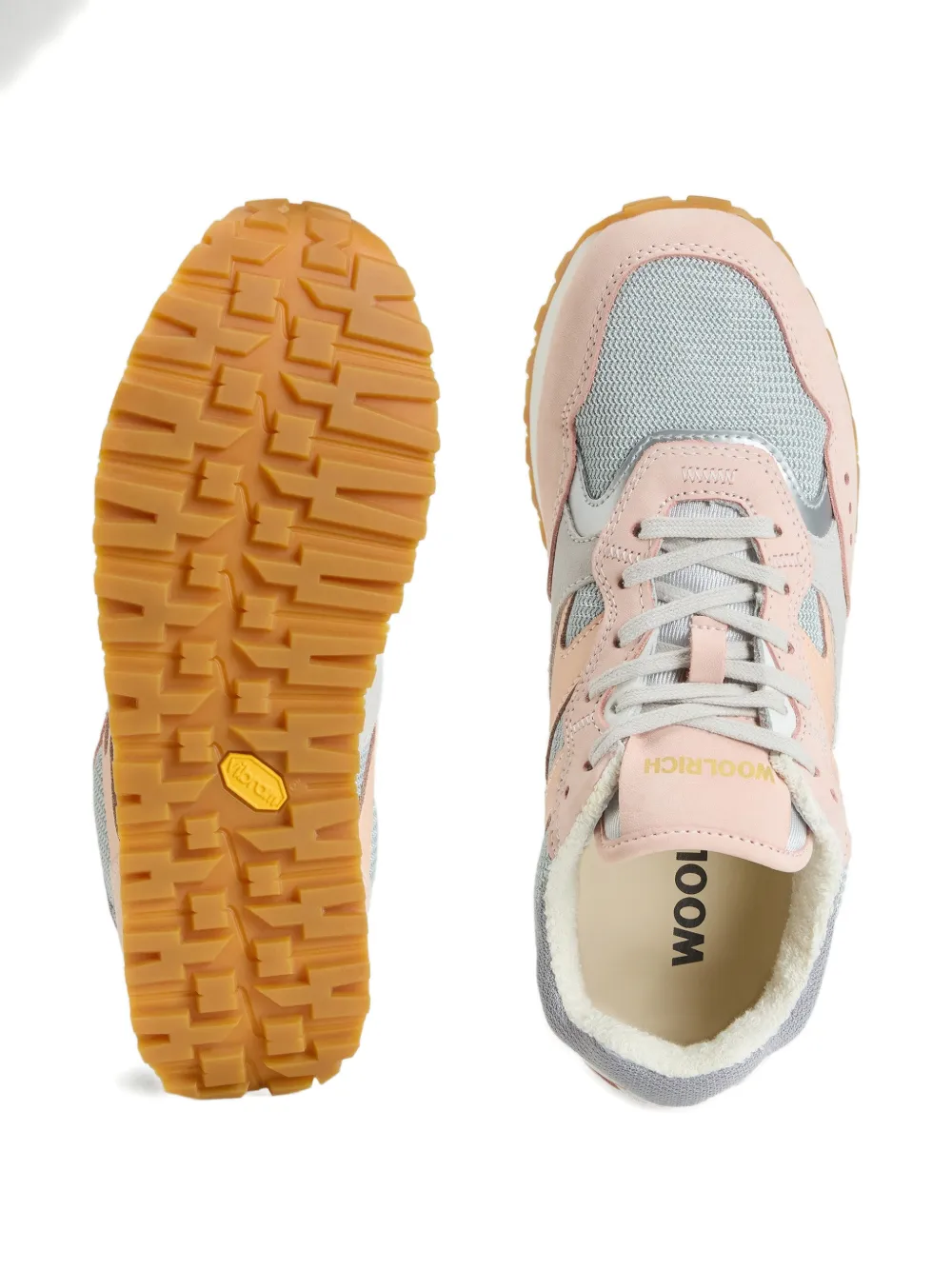 Woolrich leather suede gravel sneakers Roze