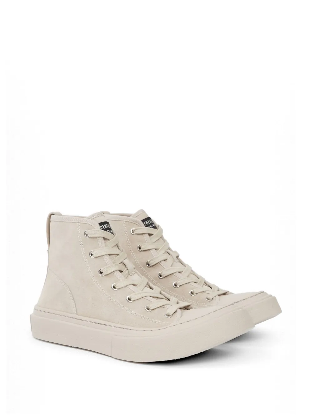 Ann Demeulemeester high-top leather sneakers Beige
