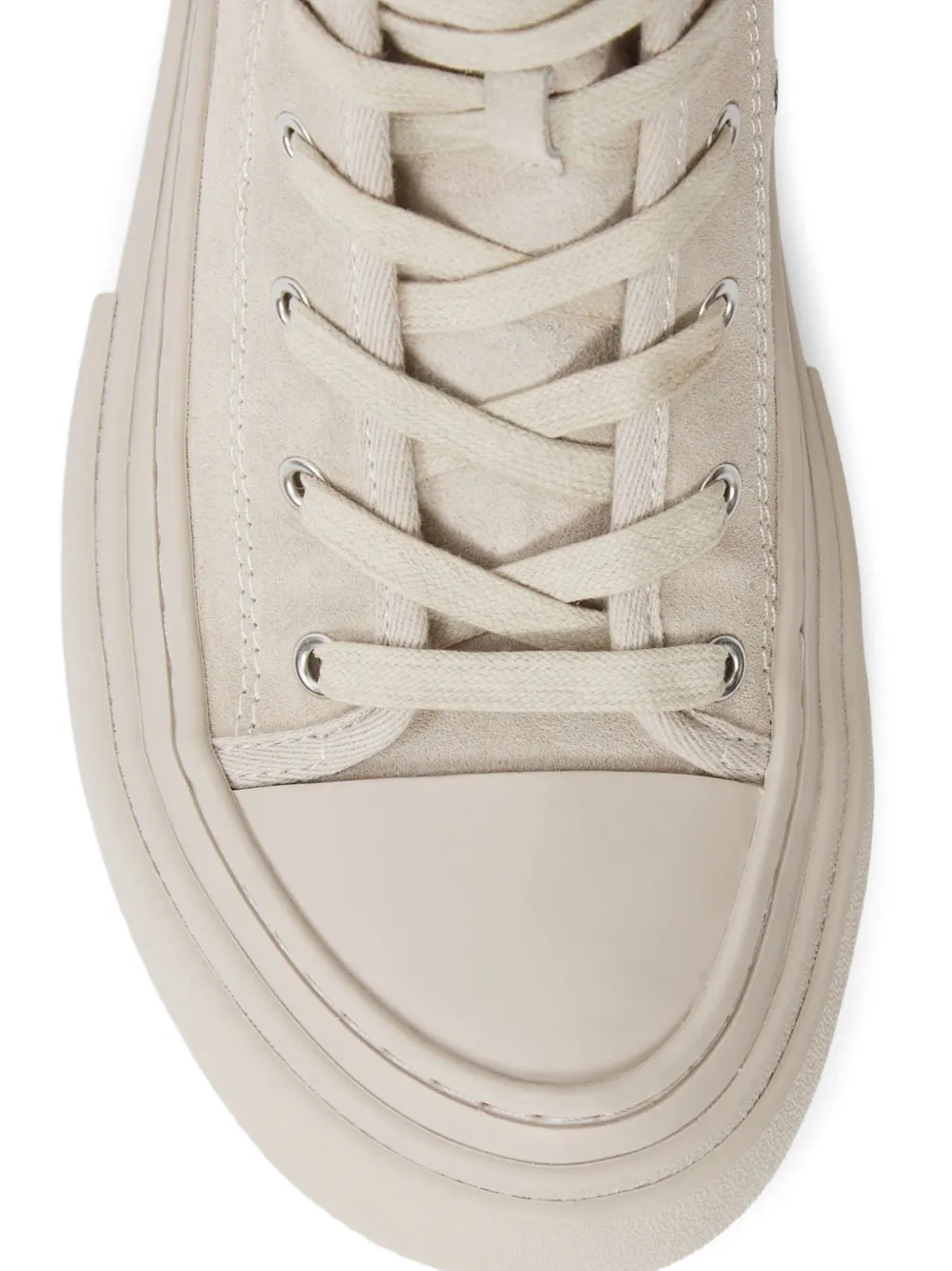 Ann Demeulemeester high-top leather sneakers Beige
