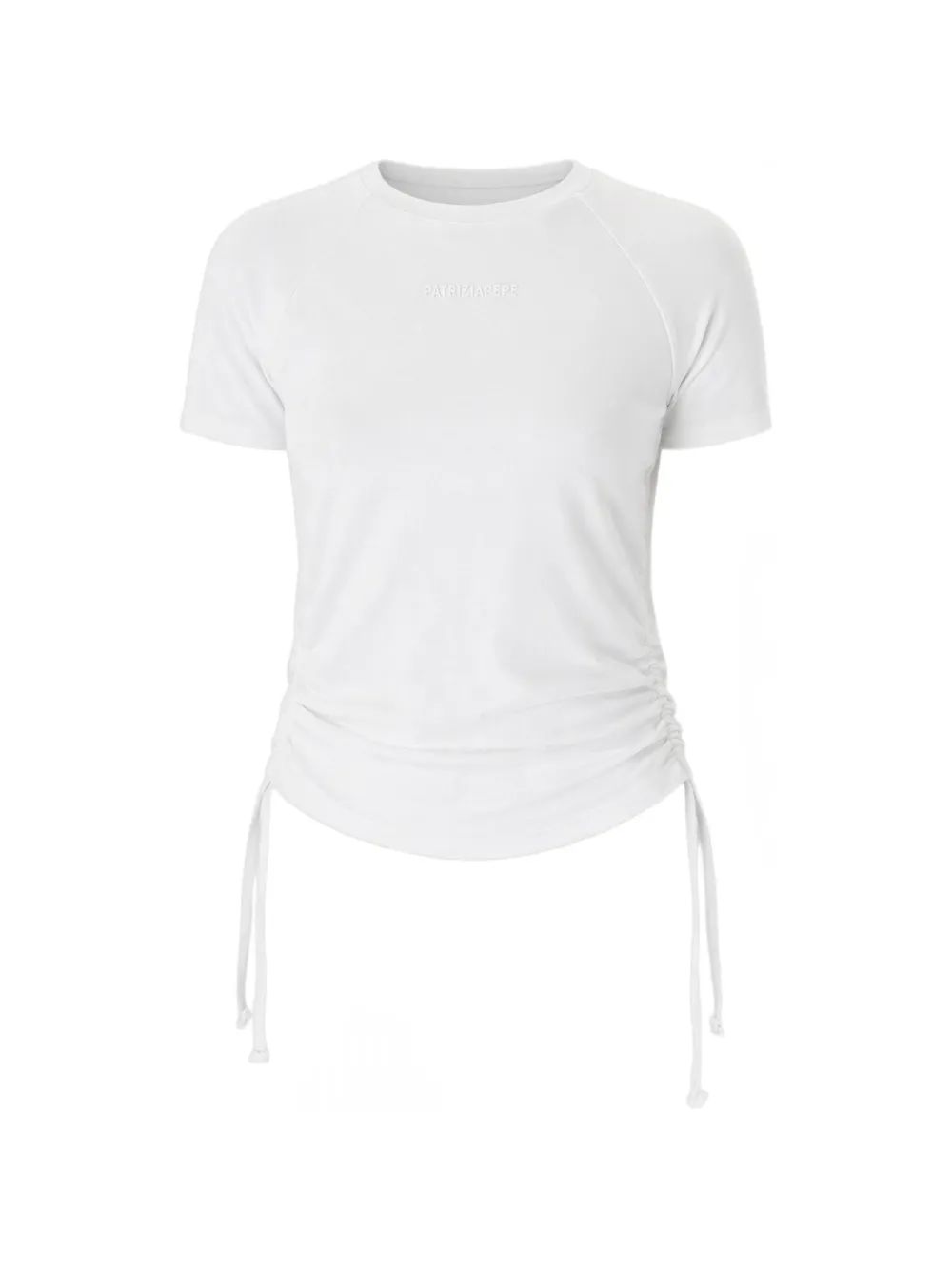 Patrizia Pepe stretch ruching T-shirt - Bianco