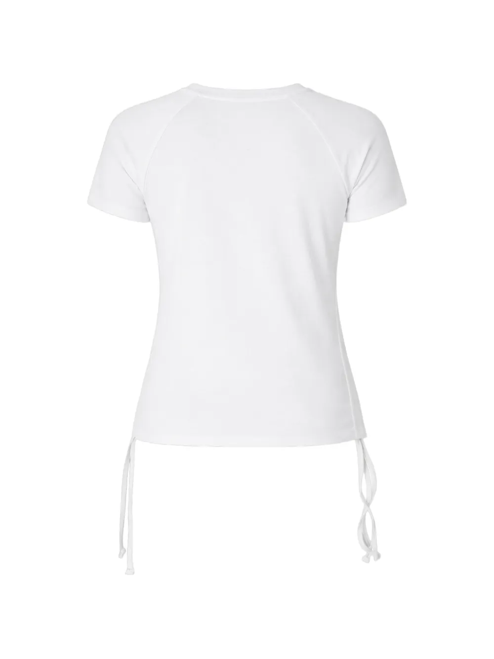 Patrizia Pepe Stretch T-shirt met ruches Wit