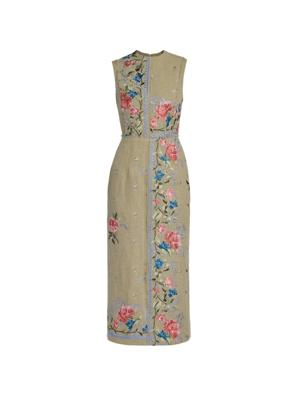 ERDEM linen midi dress - Toni neutri
