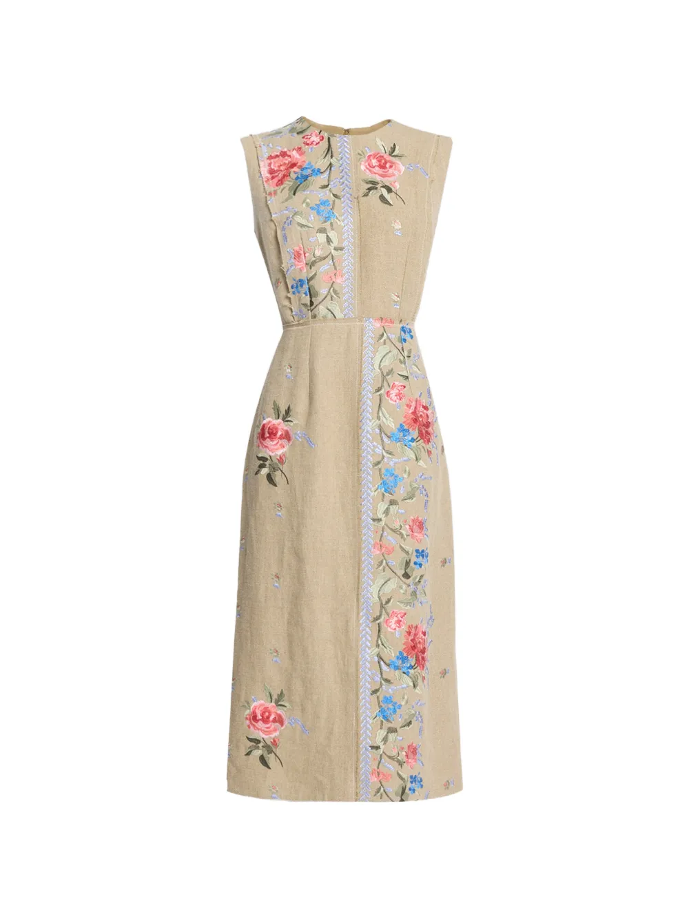 ERDEM linen midi dress - Toni neutri