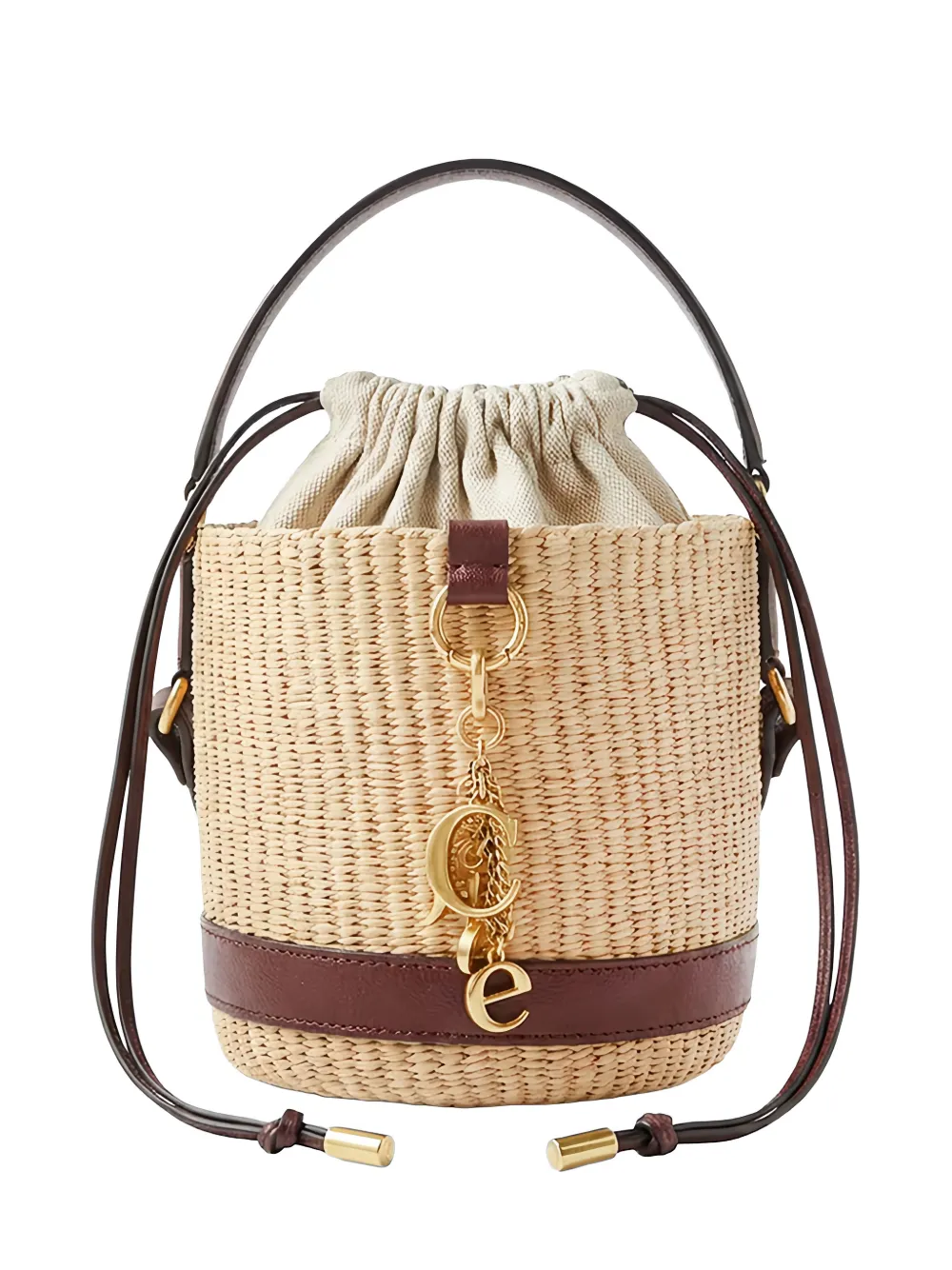 Chloé leather-trim bucket bag - Neutrals