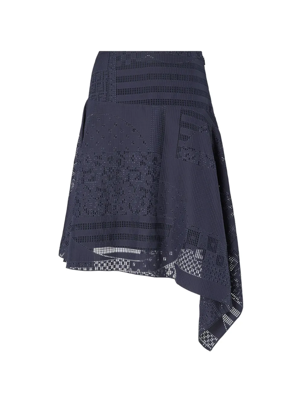 FENDI lace-panelled skirt - Blau