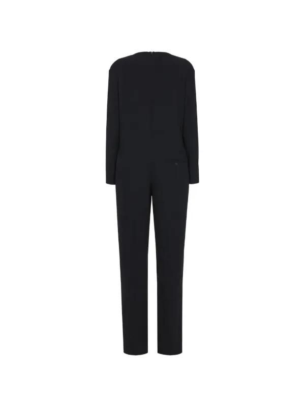 The Row Sylvana long-sleeve Jumpsuit | Black | FARFETCH CA