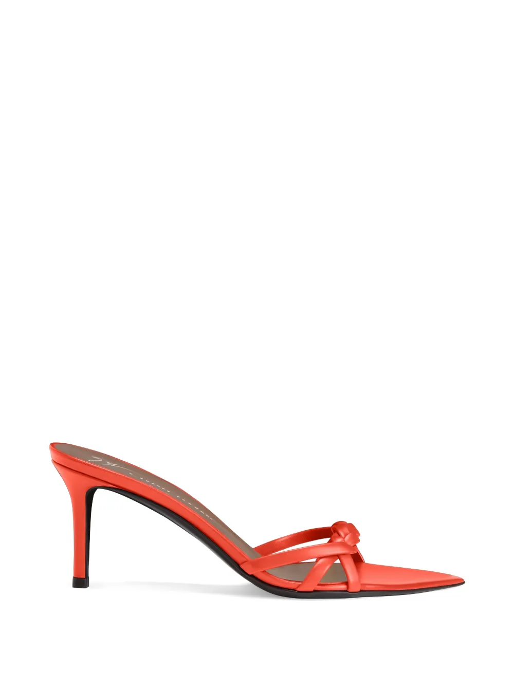 Giuseppe Zanotti 70mm Intrigo Braid mules Oranje