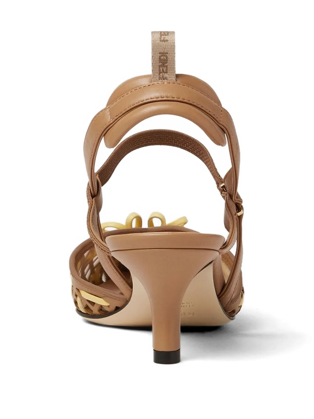 FENDI Colibri interwoven flower pumps Bruin