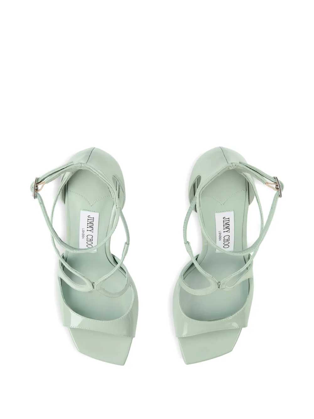 Jimmy Choo Azia ankle-strap crossover sandals Groen