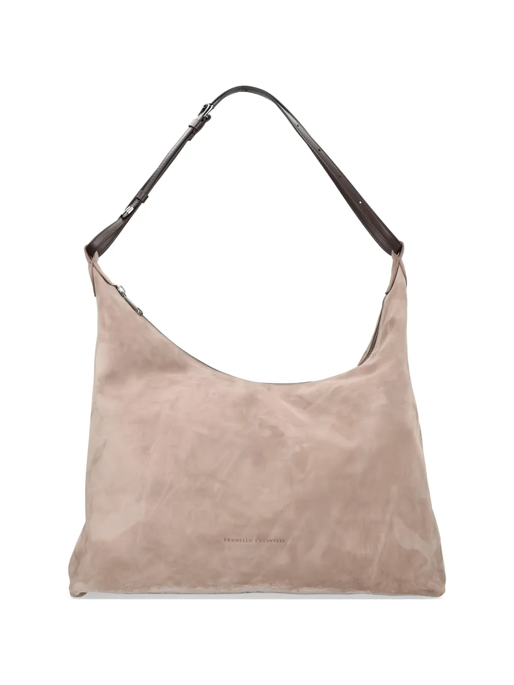 Brunello Cucinelli zip leather shoulder bag - Toni neutri
