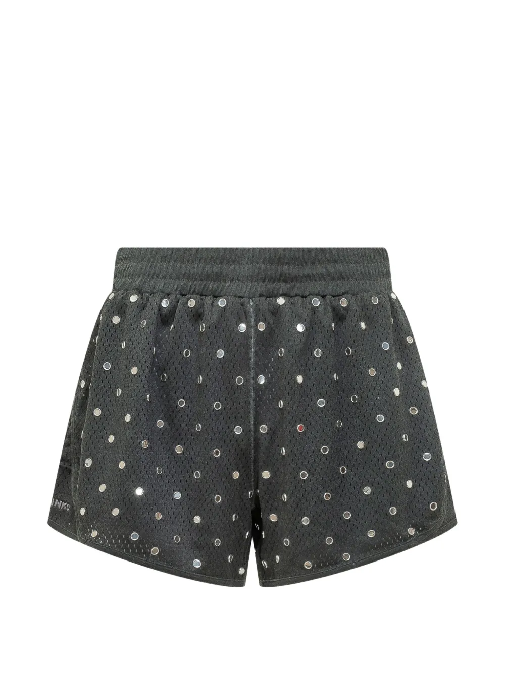 PINKO mesh strass shorts - Black