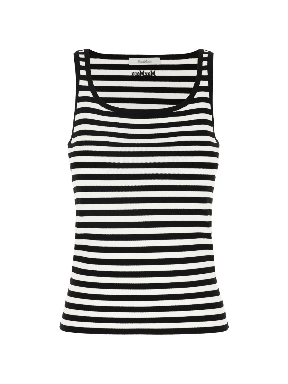 Max Mara Cippo striped ribbed-knit tank top - Nero