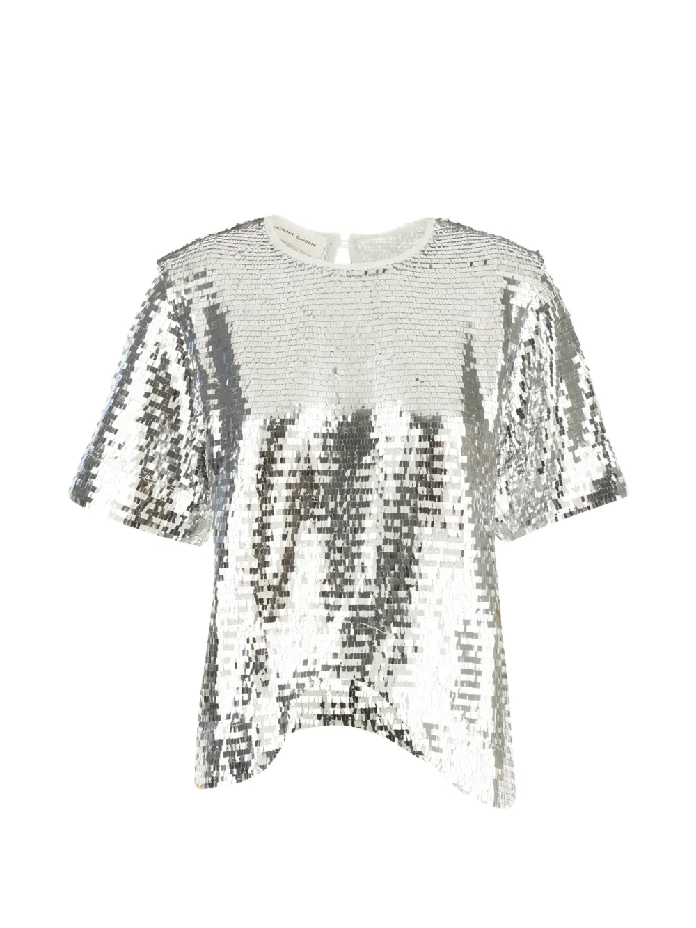 Niccolò Pasqualetti sequin-embellished asymmetric top - Argento