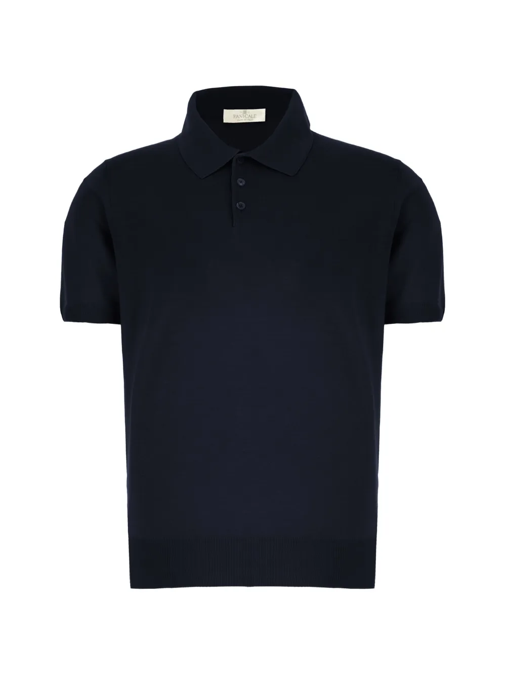 PANICALE short-sleeve silk polo shirt - Blau