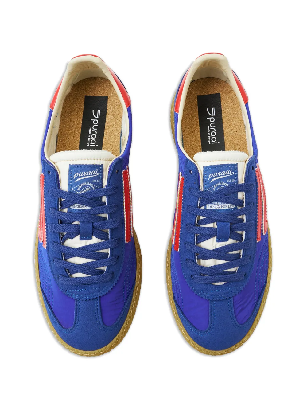 Puraai XS panelled sneakers Blauw