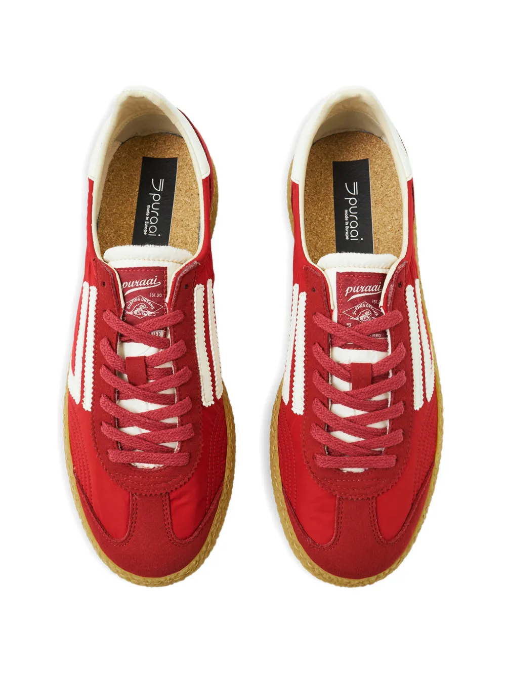Puraai XS panelled sneakers Rood