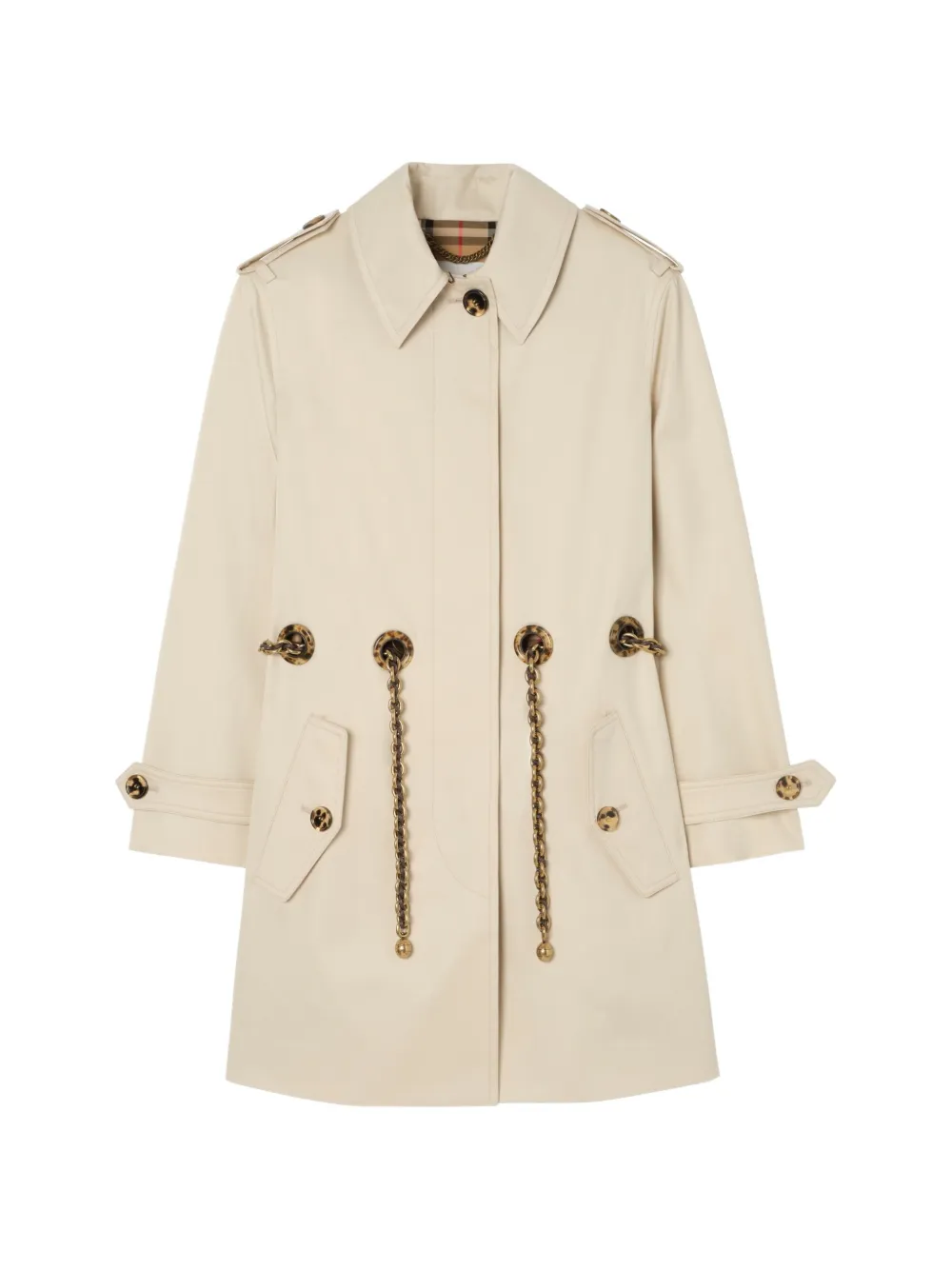 Burberry short gabardine Stonehaven car coat - Toni neutri