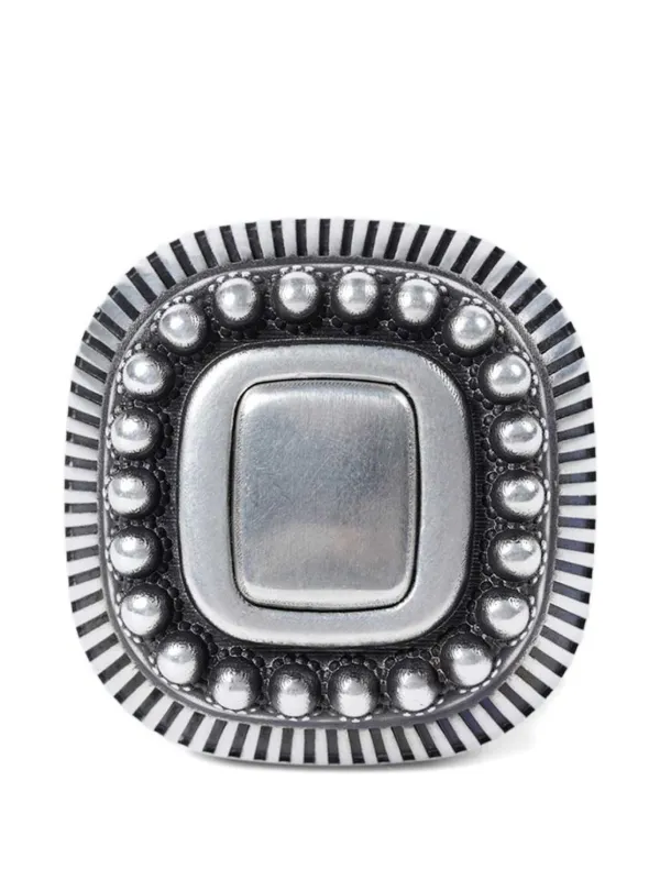 Ann Demeulemeester Square Ring in Silver