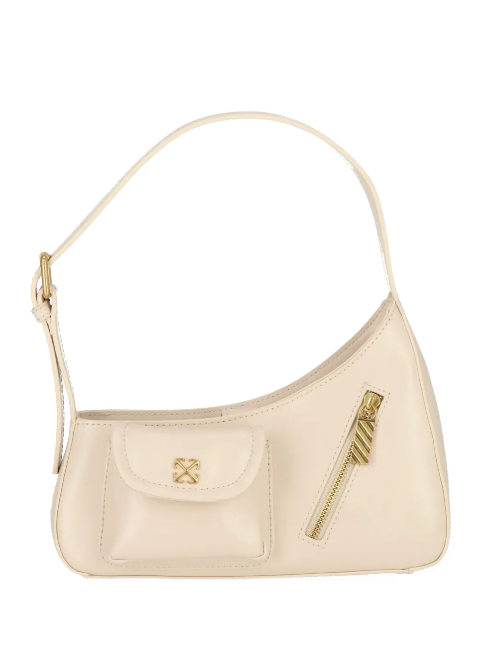 Off-White Arrows-plaque pocket-detail shoulder bag - Nude