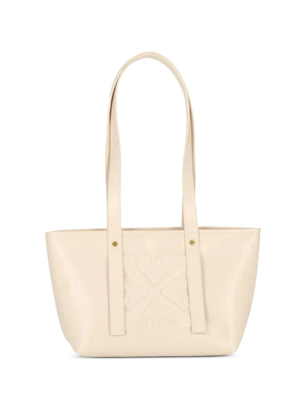 Off-White Arrows quilted leather tote bag - Nude