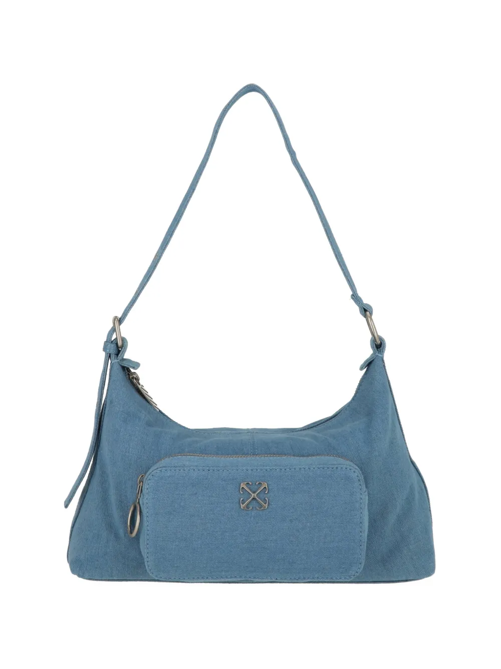Off-White Arrows denim shoulder bag - Blau