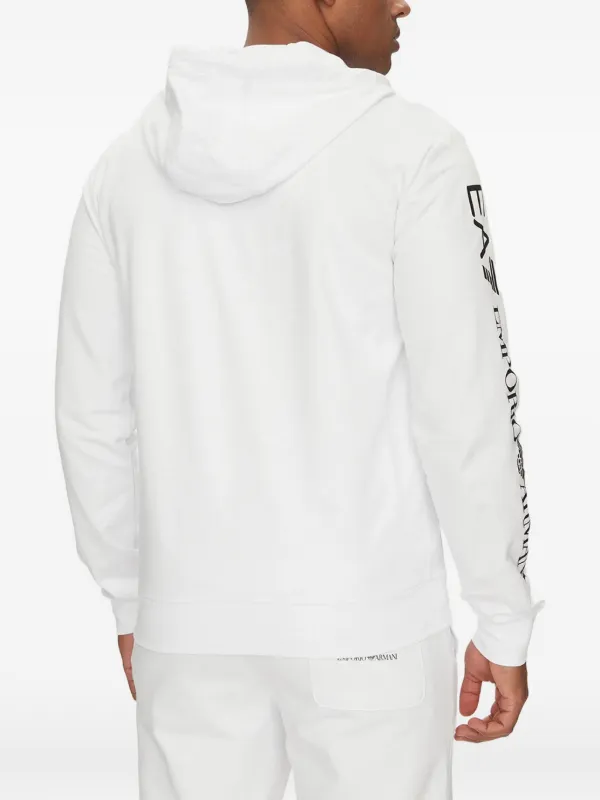 Ea7 Emporio Armani ジップ スウェットパーカー | ホワイト | FARFETCH JP