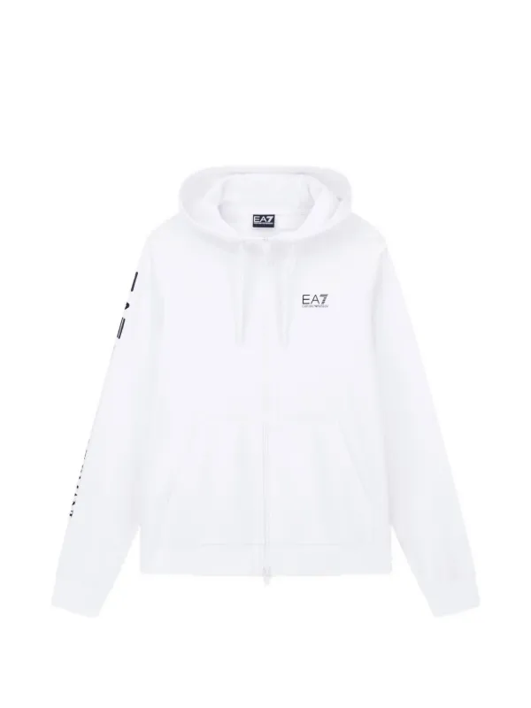 EA7 スウェット ジップアップパーカー メンズ M Ea7 Emporio Armani ジップ スウェットパーカー | ホワイト | FARFETCH JP