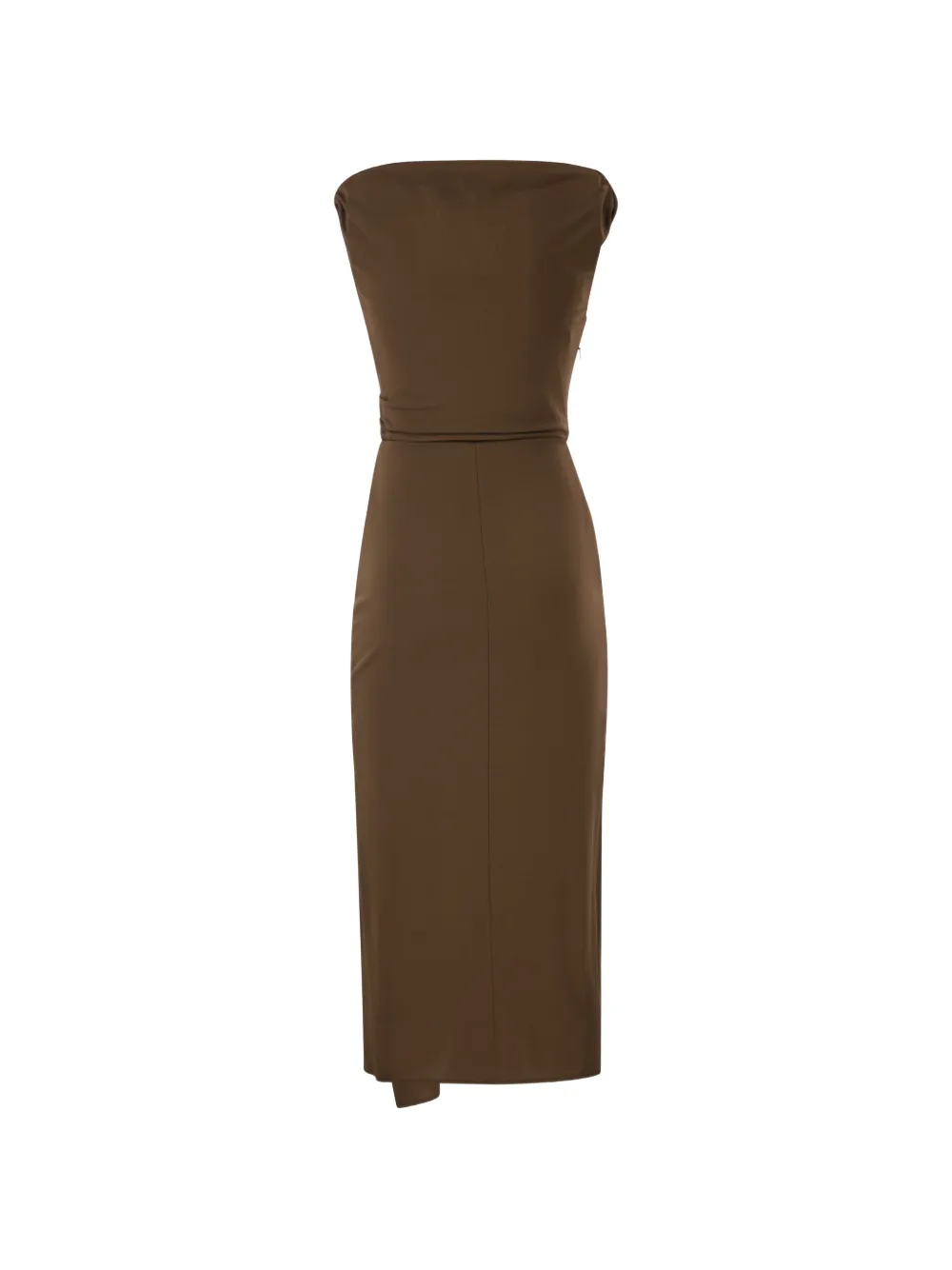 Max Mara Aureo gedrapeerde midi-jurk Bruin