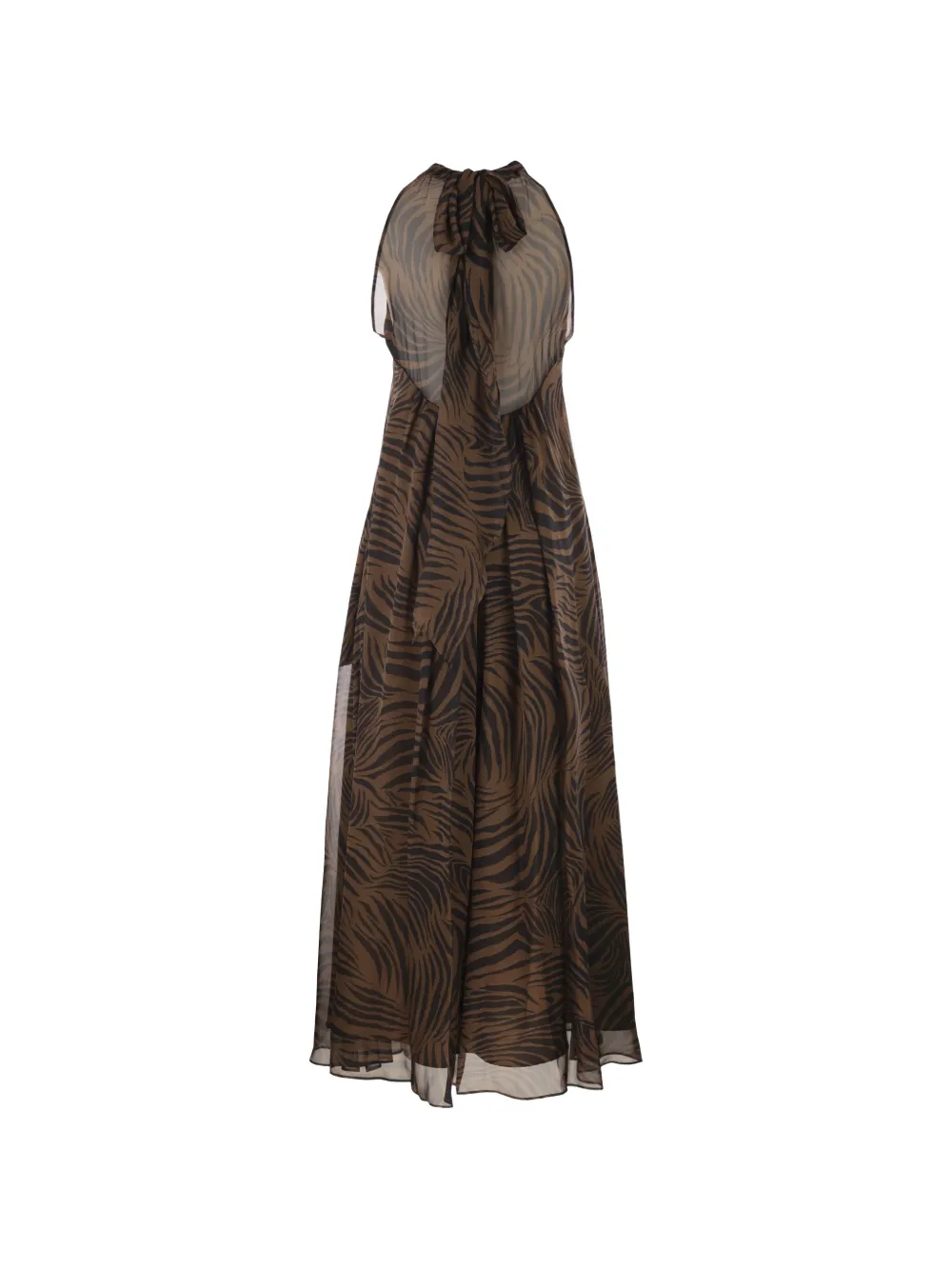 Max Mara Maxi-jurk met zebraprint Bruin
