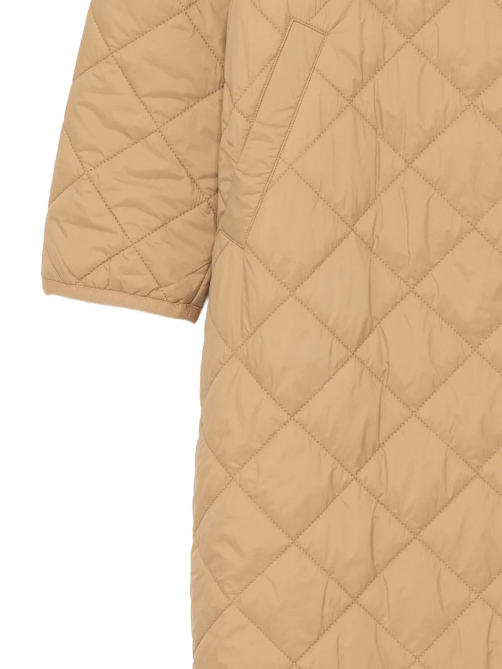 James Perse Gewatteerde jas met lammy kraag Beige