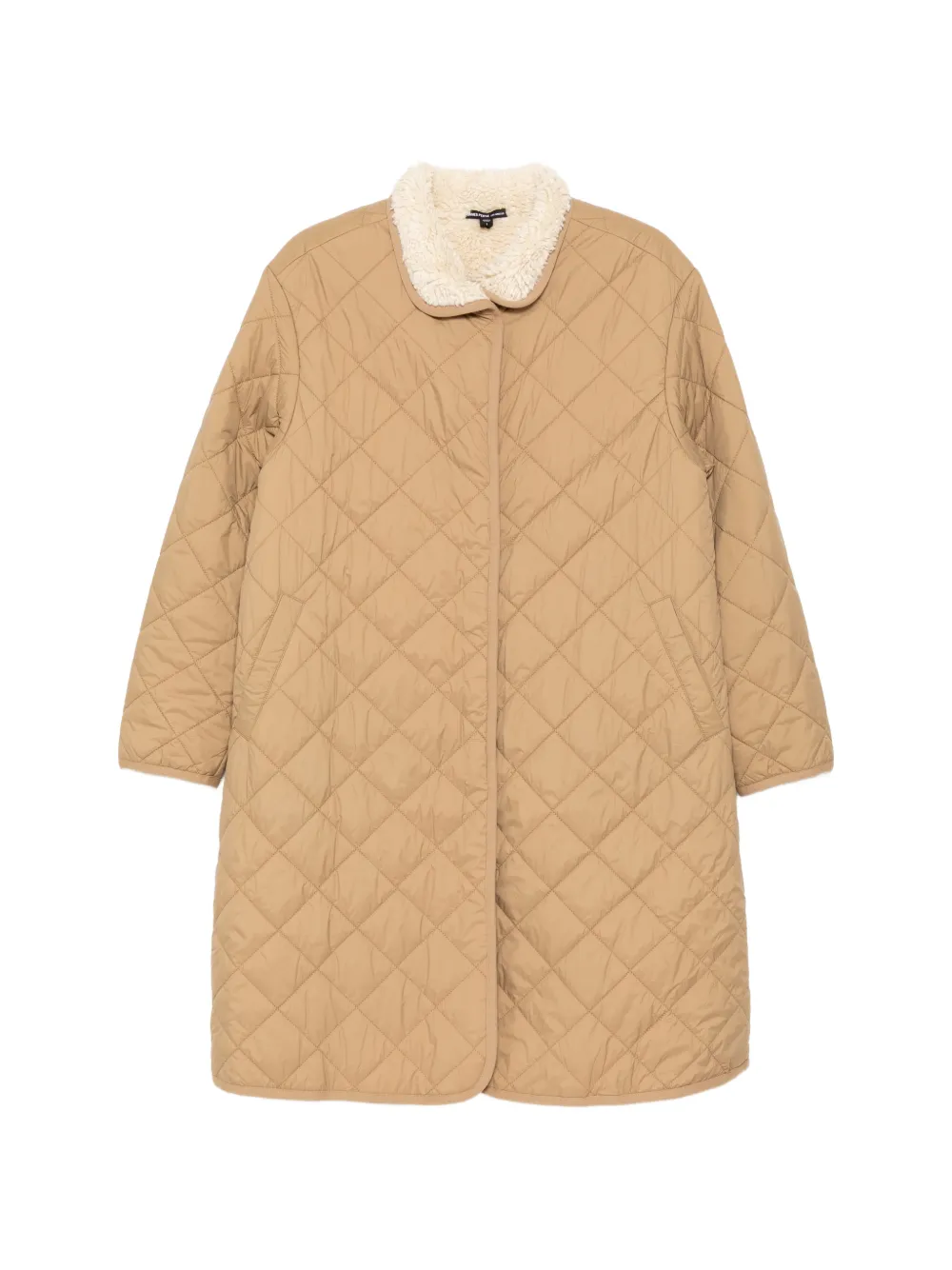 James Perse quilted shearling-collar coat - Toni neutri
