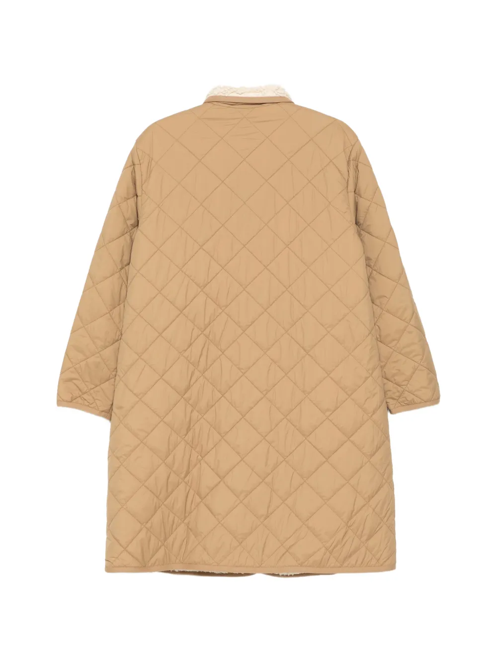 James Perse Gewatteerde jas met lammy kraag Beige