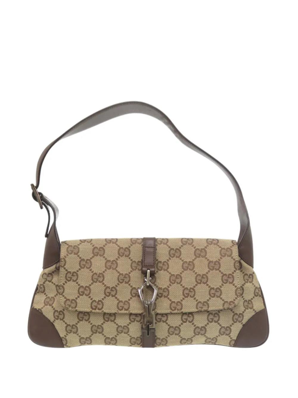 Gucci Pre-Owned 2000-2015 GG Canvas Jackie O Flap shoulder bag - Toni neutri