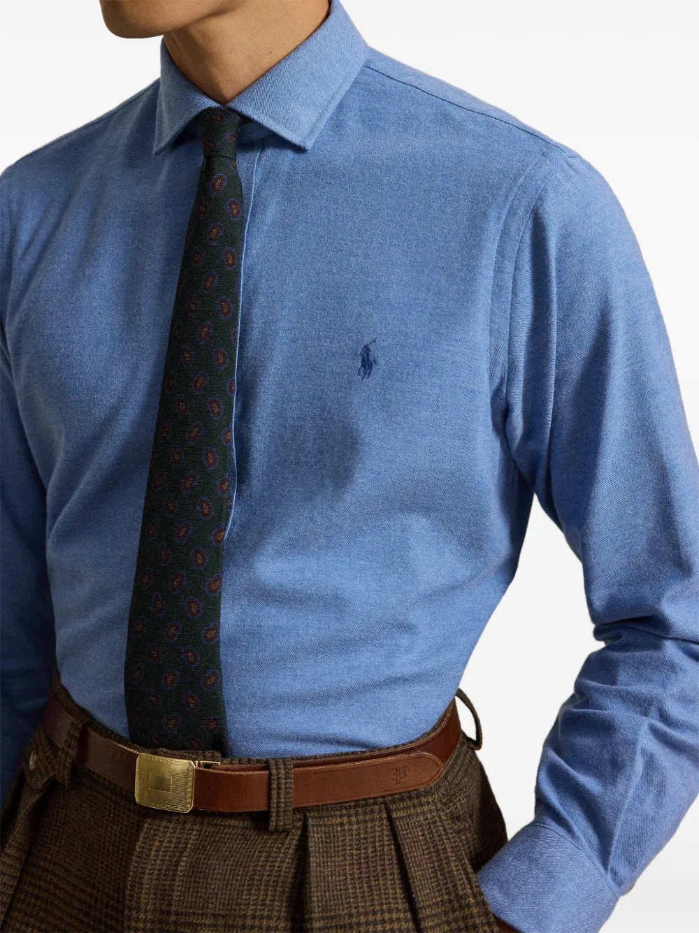 Polo Ralph Lauren Custom-fit twill overhemd Blauw
