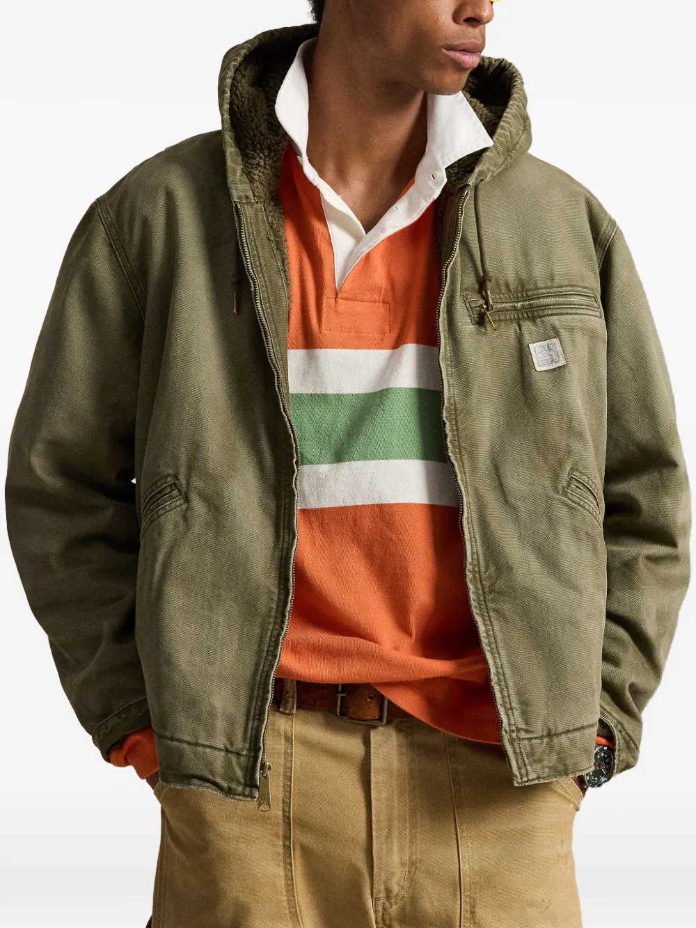 Polo Ralph Lauren Canvas jack met capuchon Groen